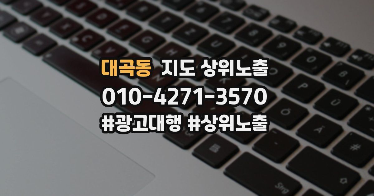 대곡동 지도 상위 노출