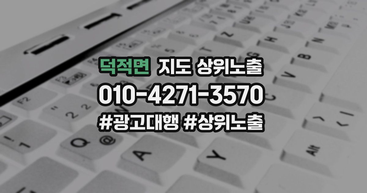 덕적면 지도 상위 노출