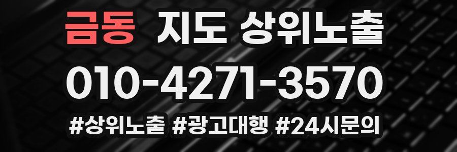 금동 지도 상위 노출