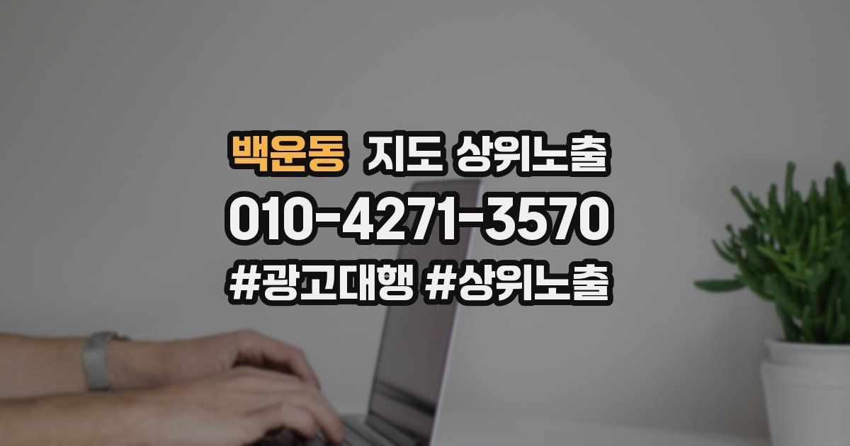 백운동 지도 상위 노출