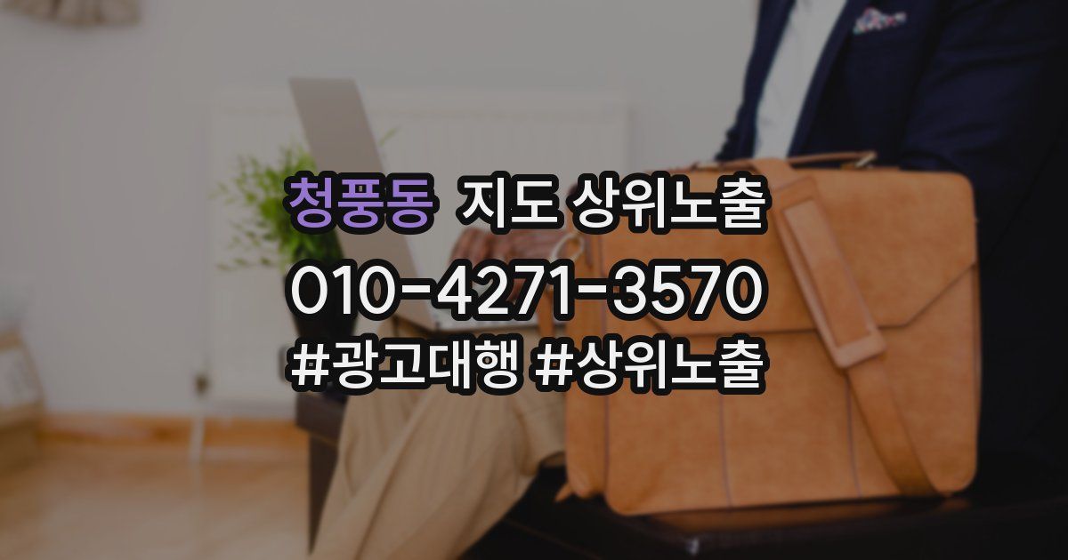 청풍동 지도 상위 노출