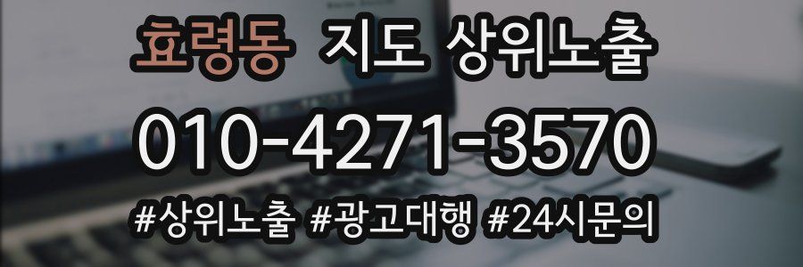 효령동 지도 상위 노출