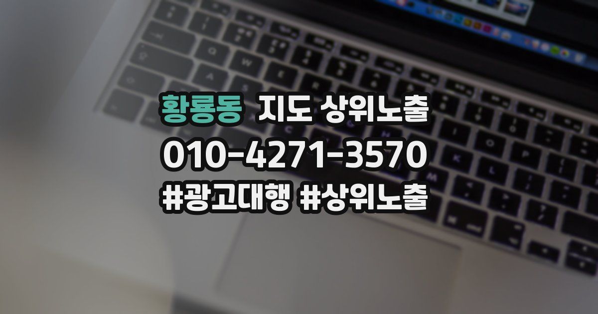황룡동 지도 상위 노출