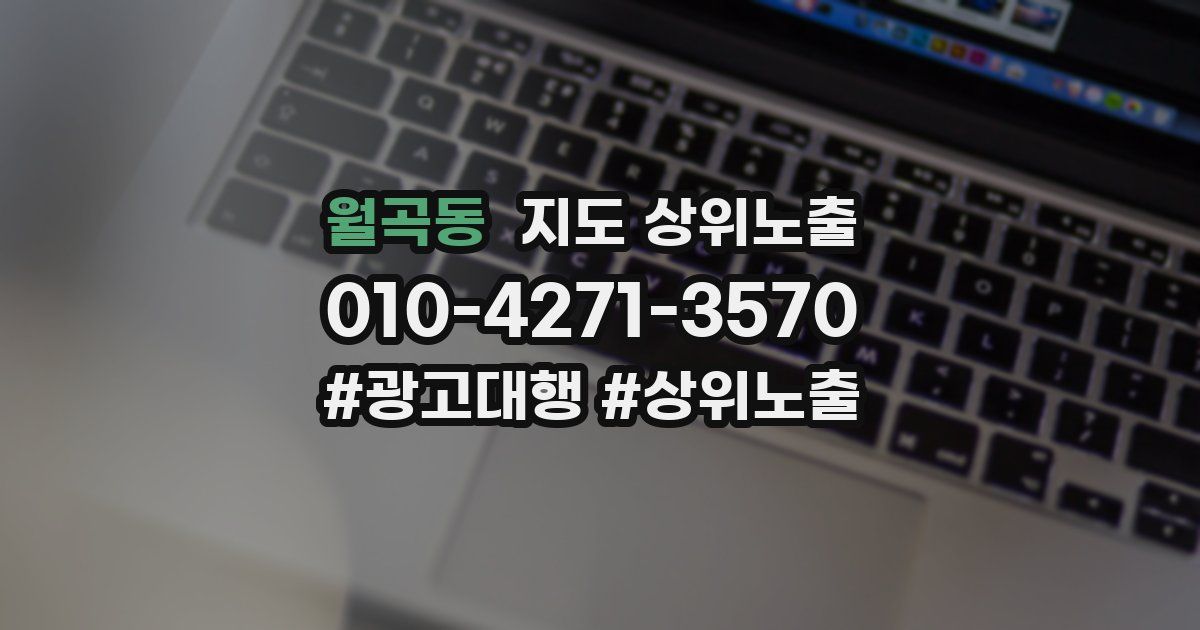 월곡동 지도 상위 노출