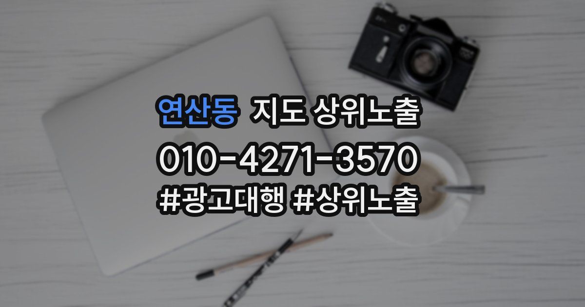 연산동 지도 상위 노출