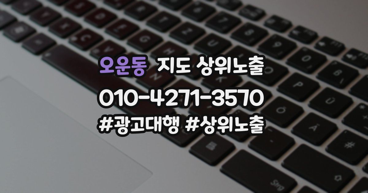 오운동 지도 상위 노출