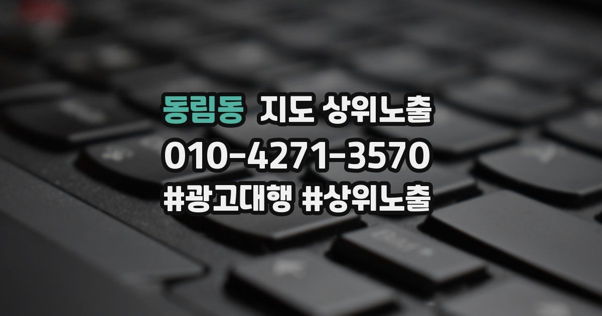 동림동 지도 상위 노출