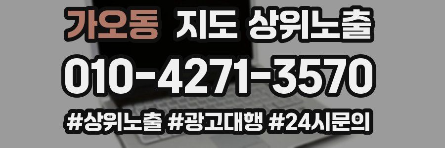 가오동 지도 상위 노출