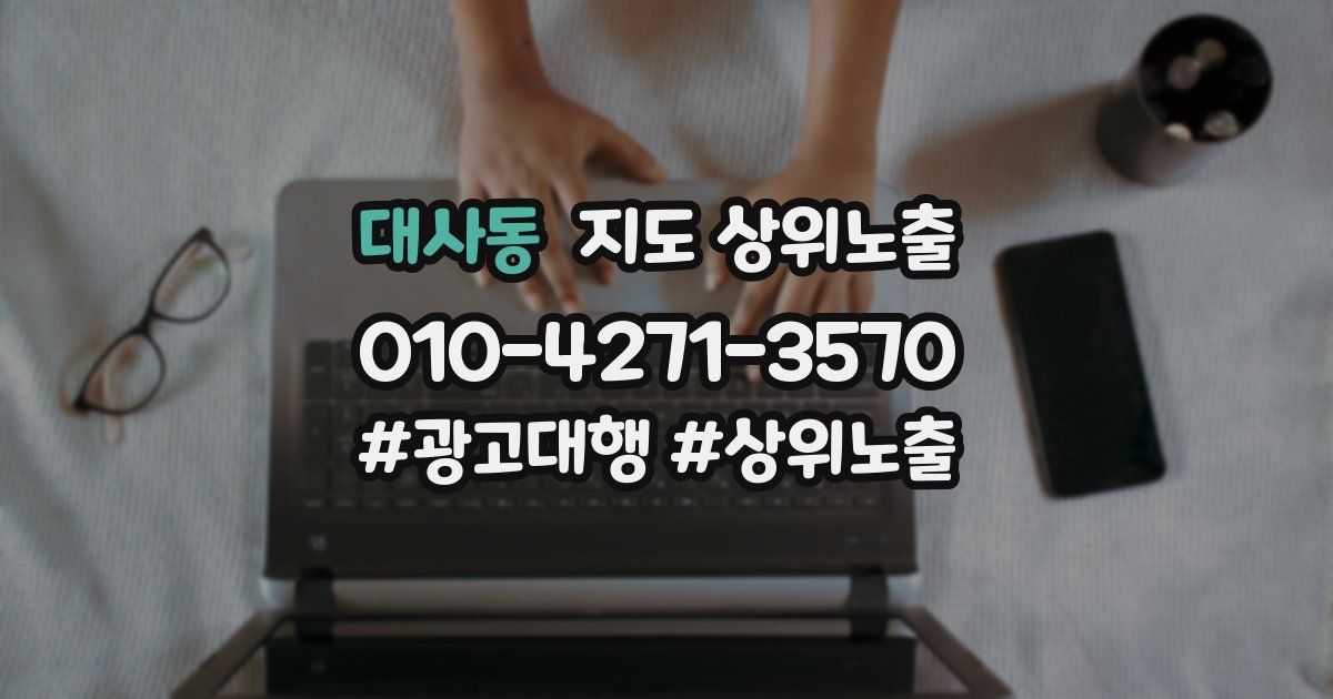 대사동 지도 상위 노출
