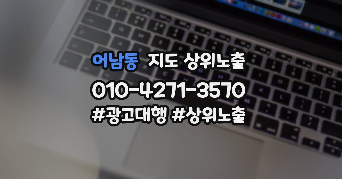 어남동 지도 상위 노출