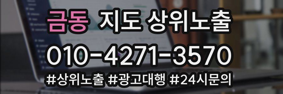 금동 지도 상위 노출