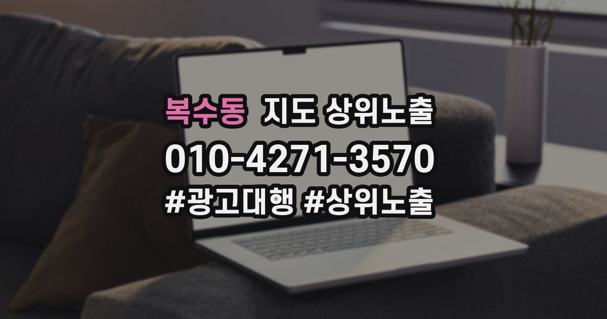 복수동 지도 상위 노출