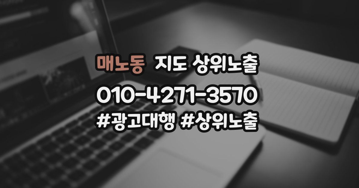 매노동 지도 상위 노출