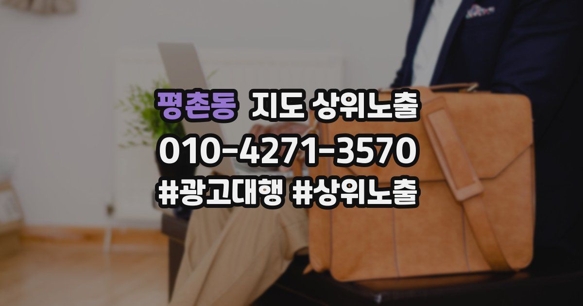 평촌동 지도 상위 노출
