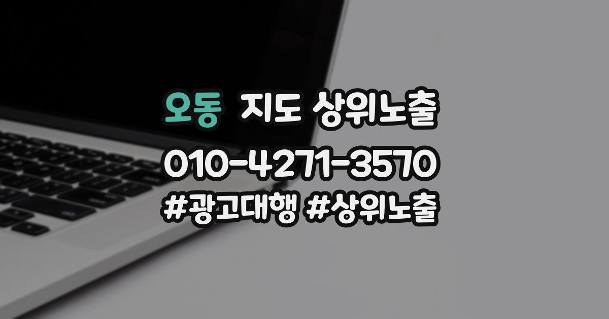오동 지도 상위 노출
