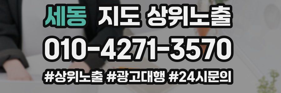 세동 지도 상위 노출