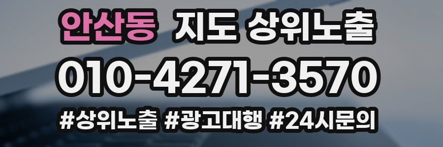 안산동 지도 상위 노출