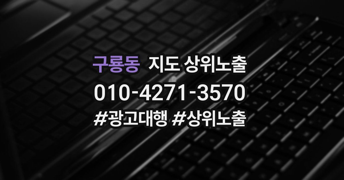 구룡동 지도 상위 노출