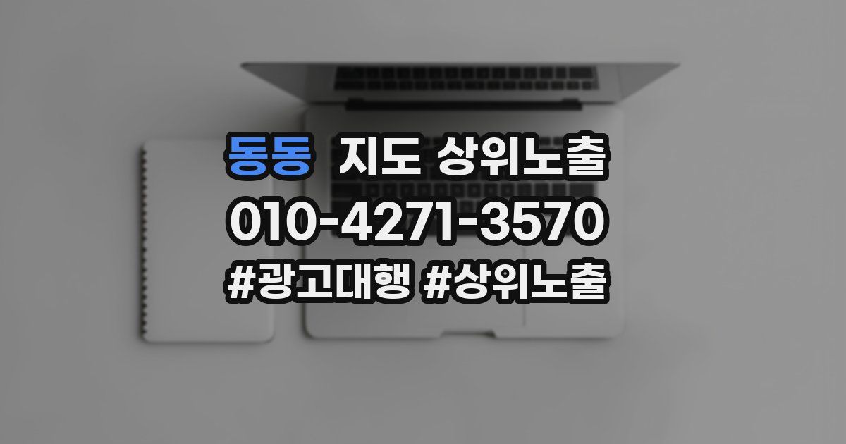동동 지도 상위 노출