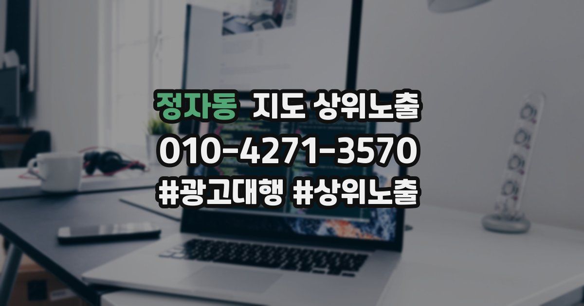 정자동 지도 상위 노출