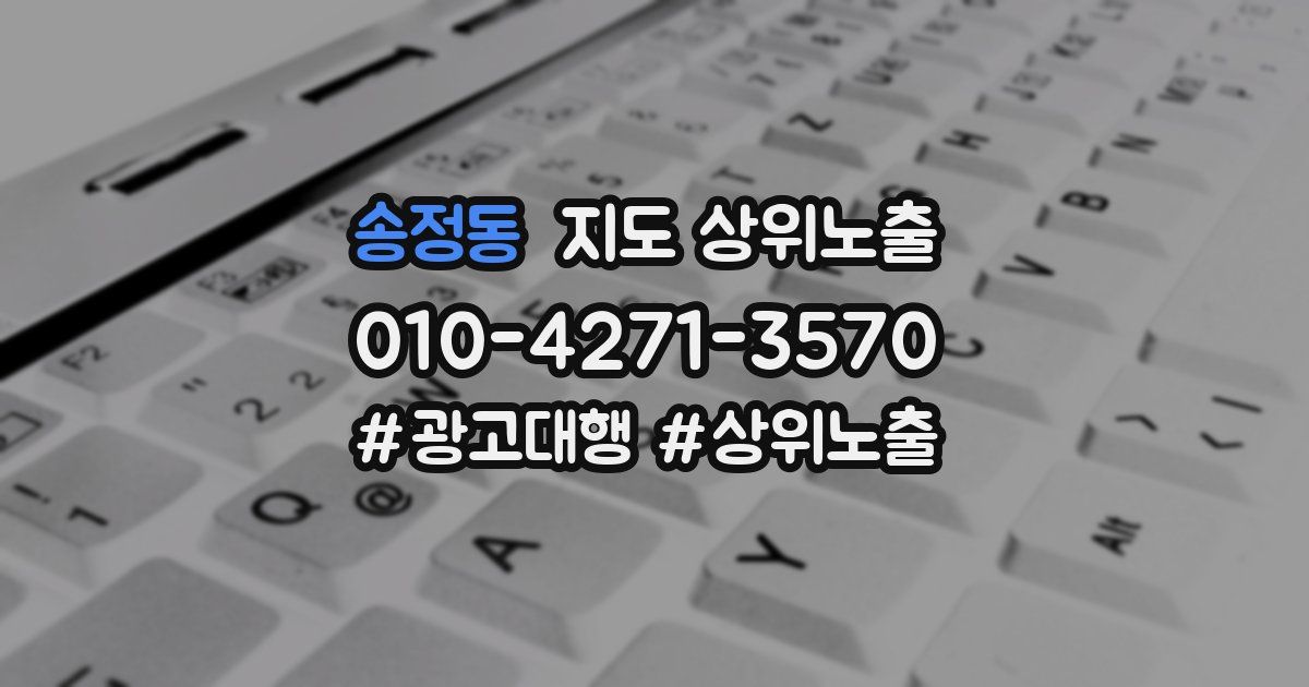 송정동 지도 상위 노출