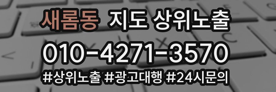 새롬동 지도 상위 노출