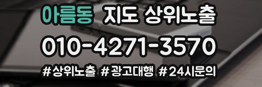 아름동 지도 상위 노출
