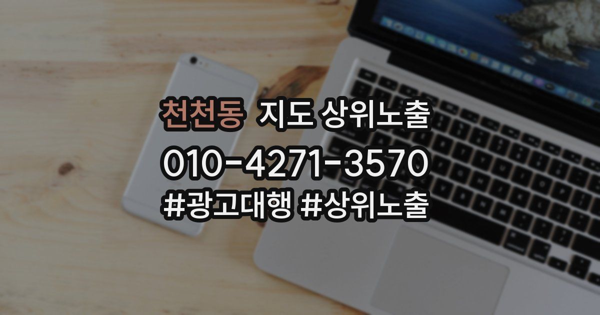 천천동 지도 상위 노출
