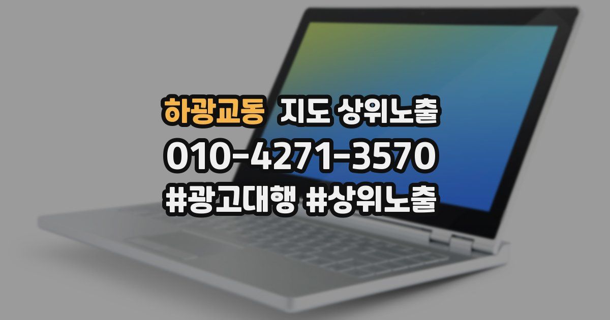 하광교동 지도 상위 노출