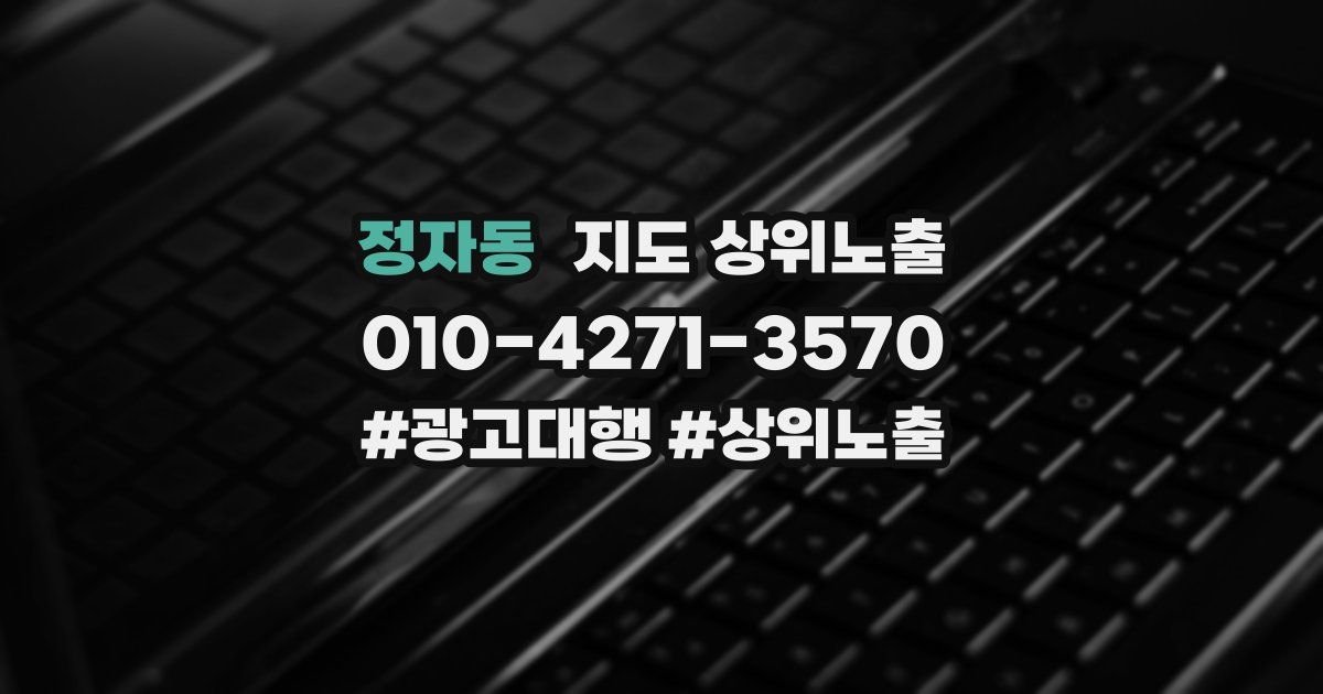 정자동 지도 상위 노출