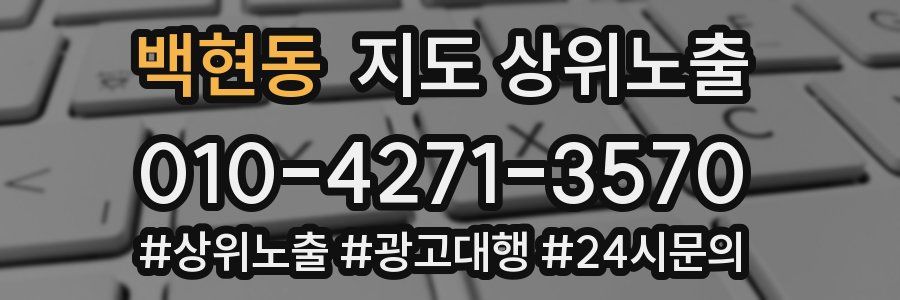 백현동 지도 상위 노출