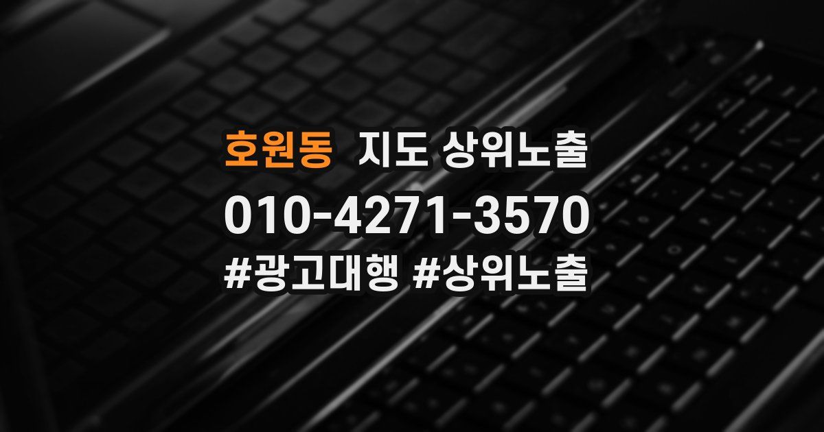 호원동 지도 상위 노출