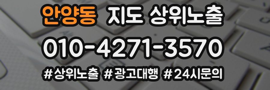 안양동 지도 상위 노출