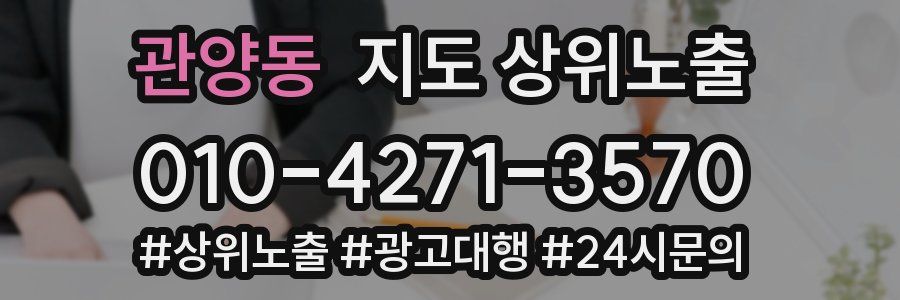 관양동 지도 상위 노출