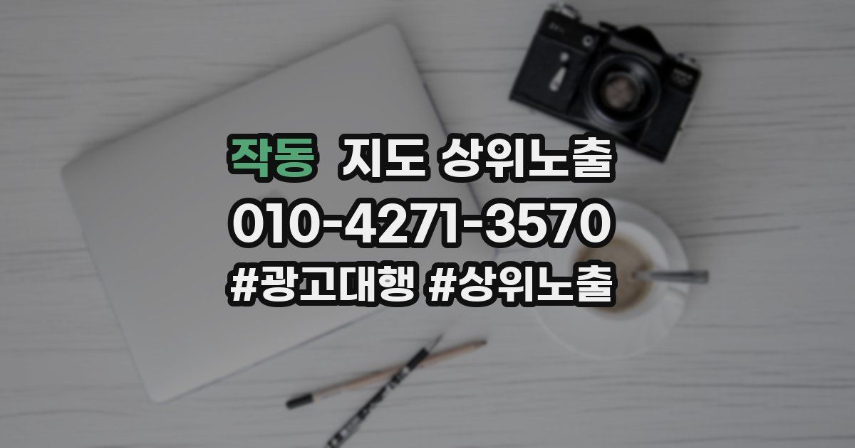 작동 지도 상위 노출