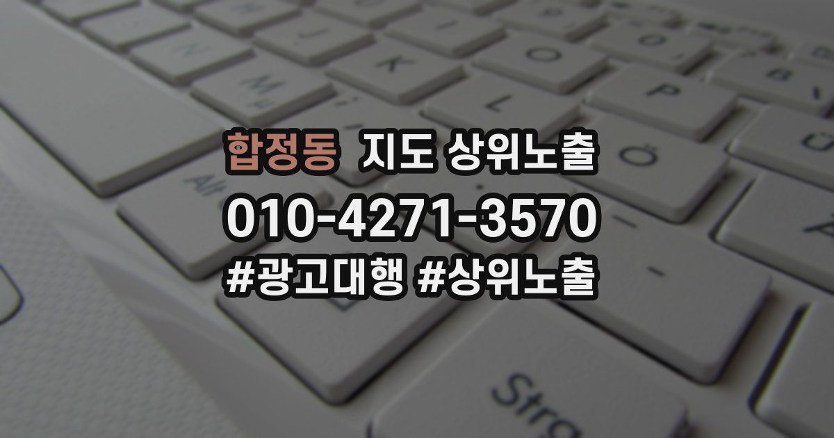 합정동 지도 상위 노출