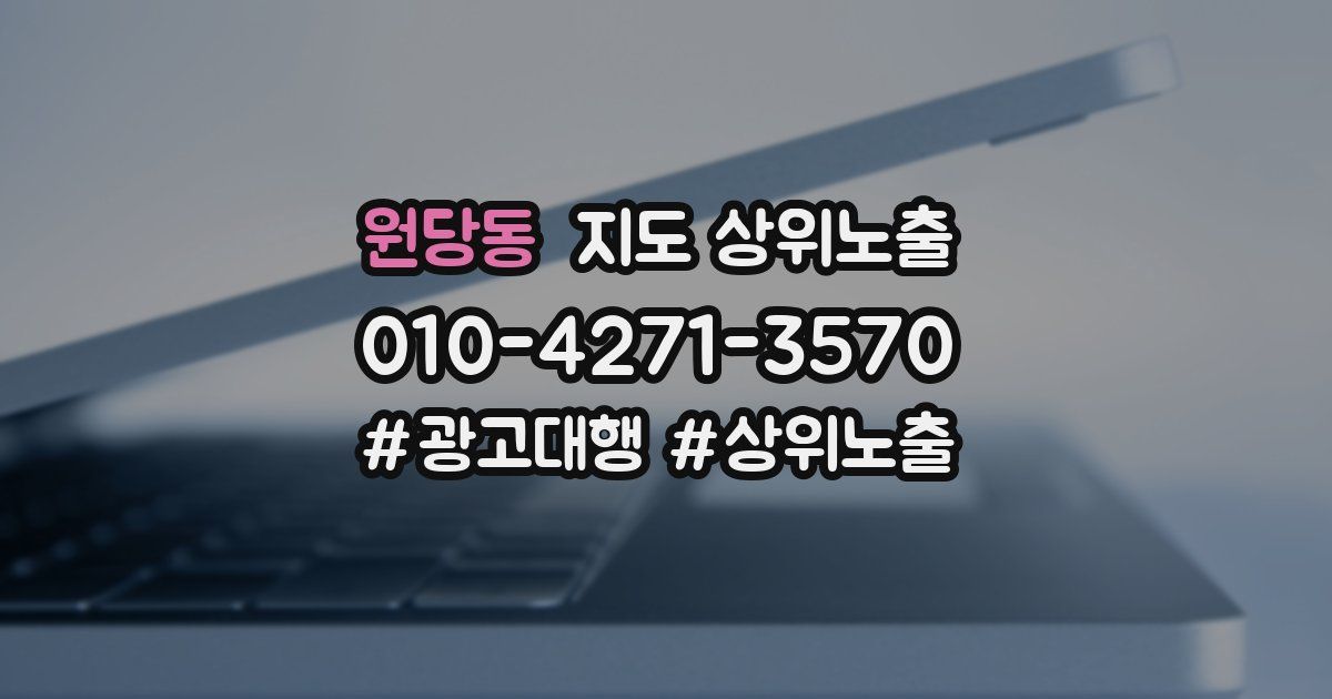 원당동 지도 상위 노출