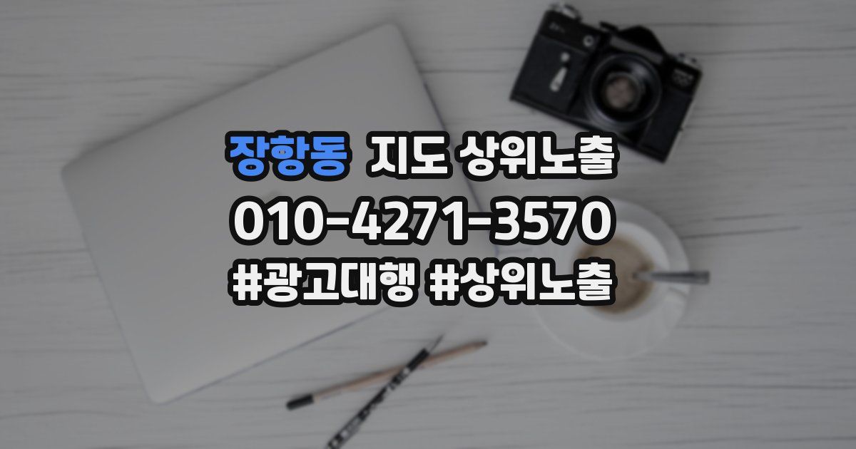 장항동 지도 상위 노출