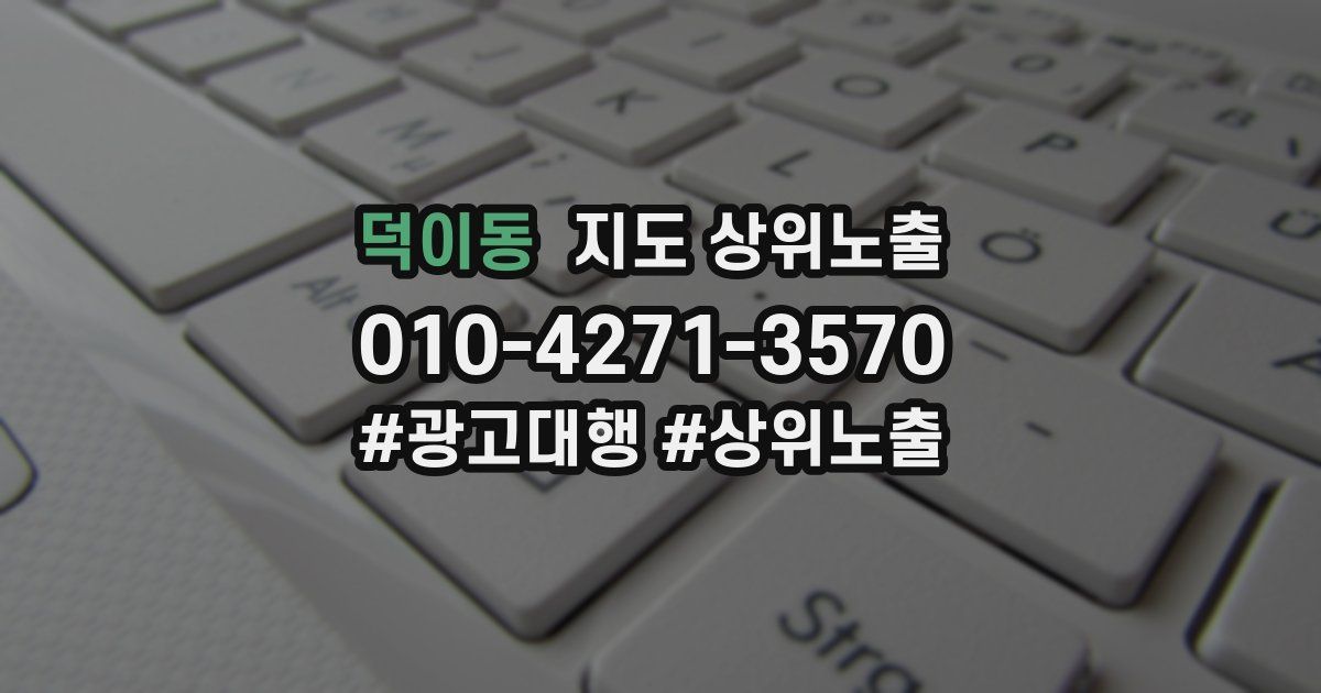 덕이동 지도 상위 노출