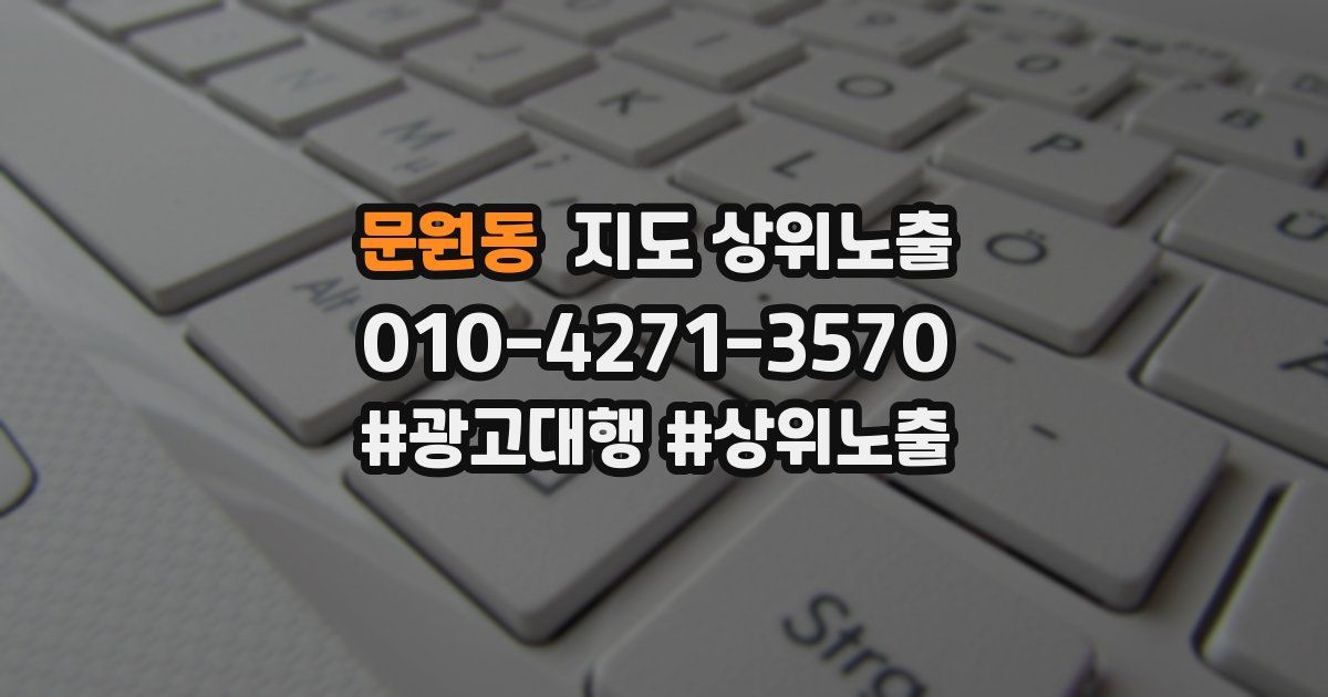 문원동 지도 상위 노출