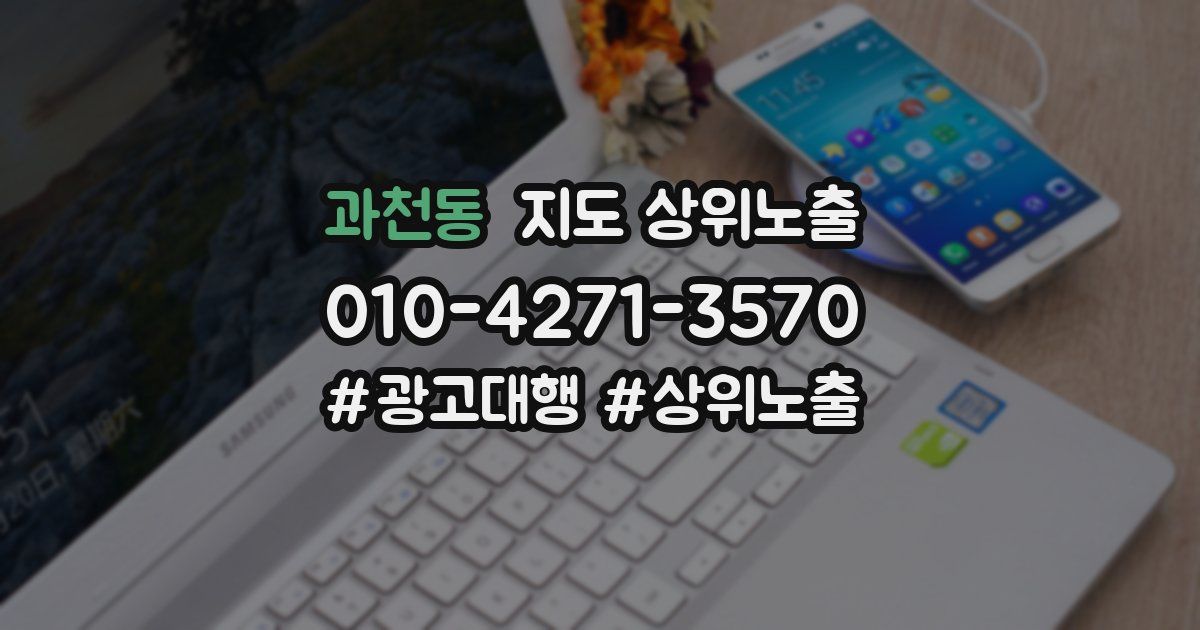 과천동 지도 상위 노출