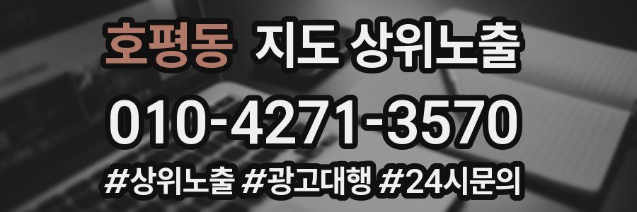 호평동 지도 상위 노출