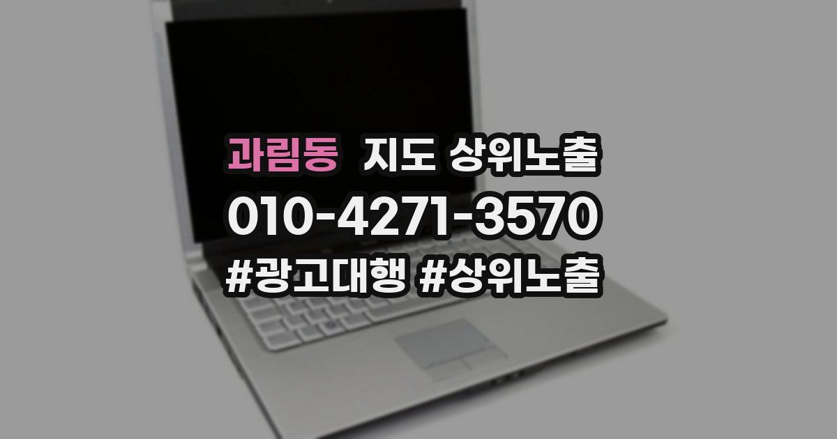 과림동 지도 상위 노출