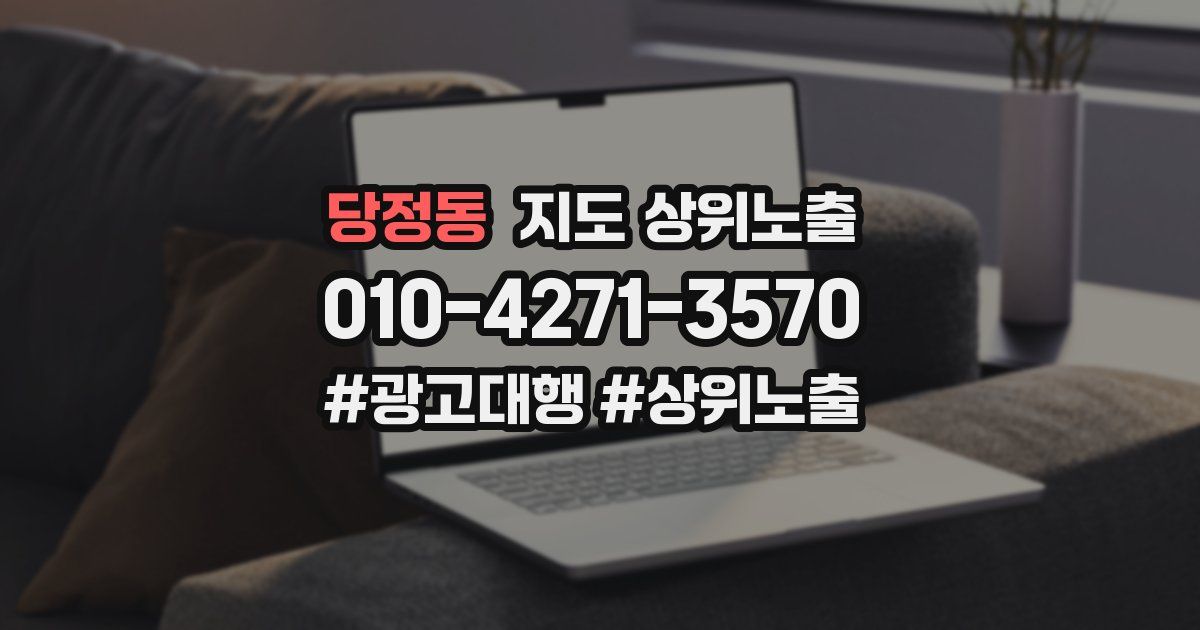 당정동 지도 상위 노출