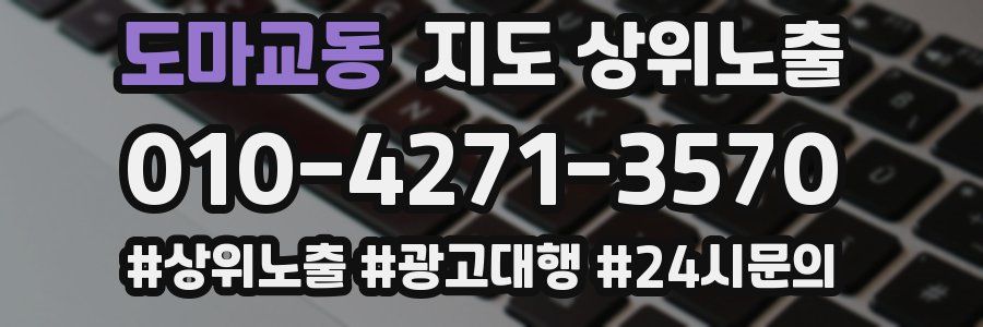 도마교동 지도 상위 노출