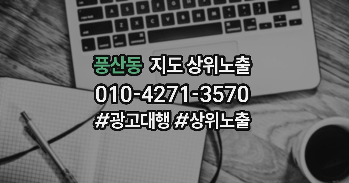 풍산동 지도 상위 노출