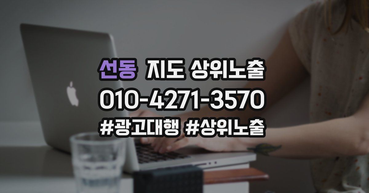 선동 지도 상위 노출
