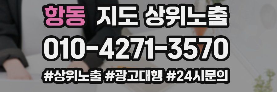항동 지도 상위 노출