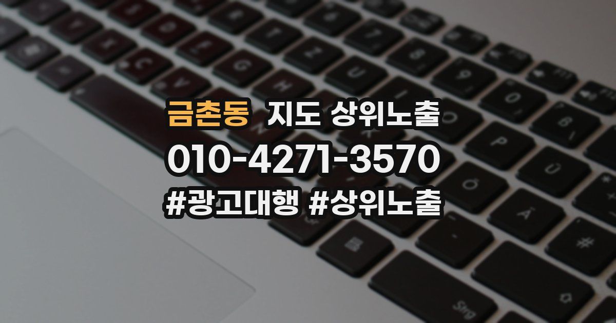 금촌동 지도 상위 노출
