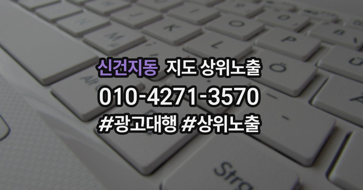 신건지동 지도 상위 노출